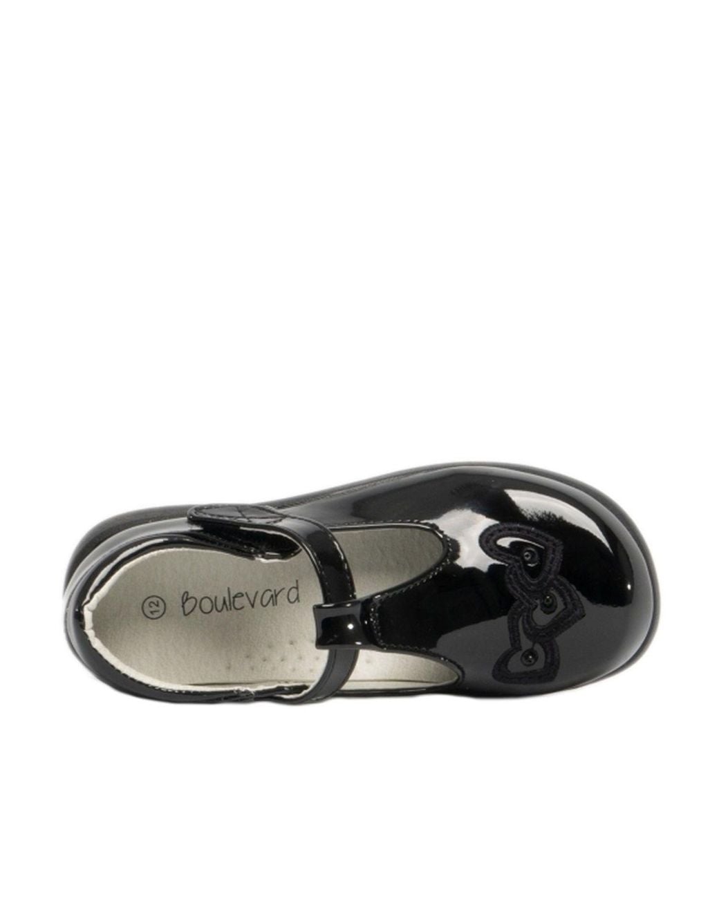 Boulevard Black Touch Fastening T Bar Shoes