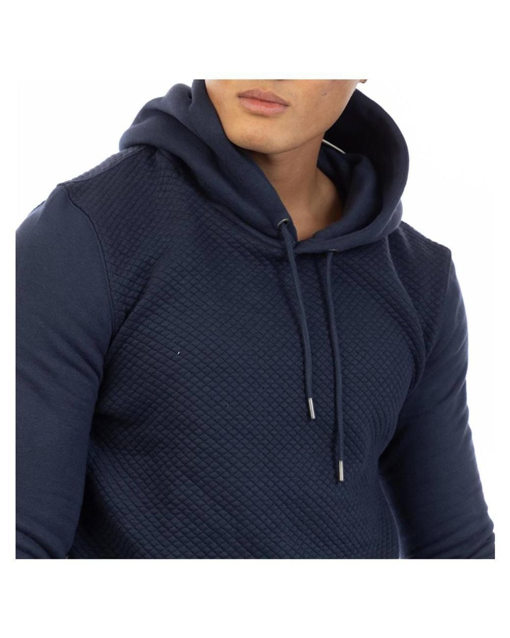 Peter Werth Blue Cotton Regular Hoodie for men