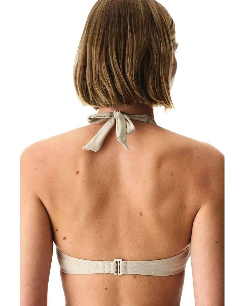 Penti Natural Devon Ruched Shimmery Bikini Top