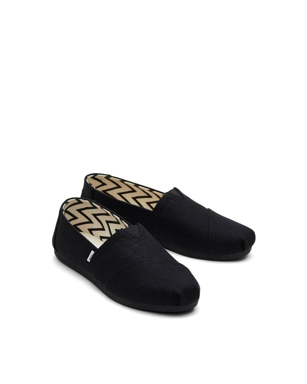 TOMS Black Alpargata Slip On Shoe