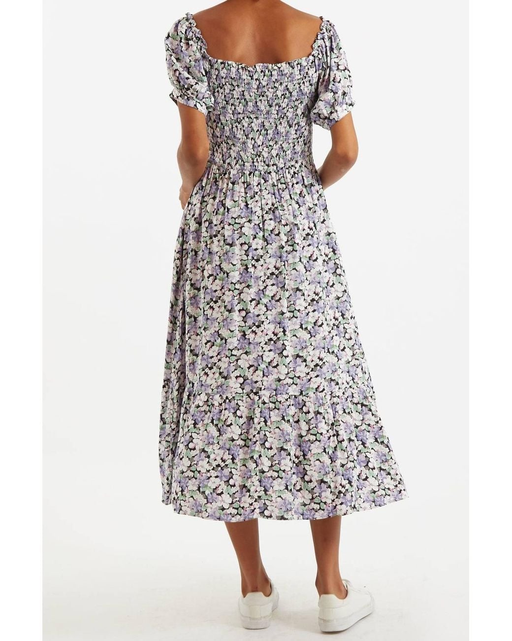 Louche Green Babette Liseron Shirred Bodice Midi Dress
