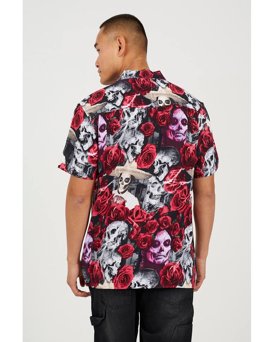 Brave Soul Red Printed Shirt for men