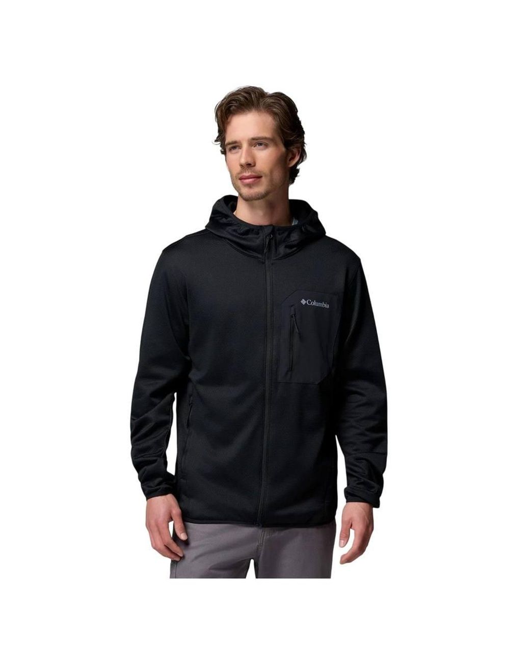 Columbia Black Tall Heights Fleece Jacket for men