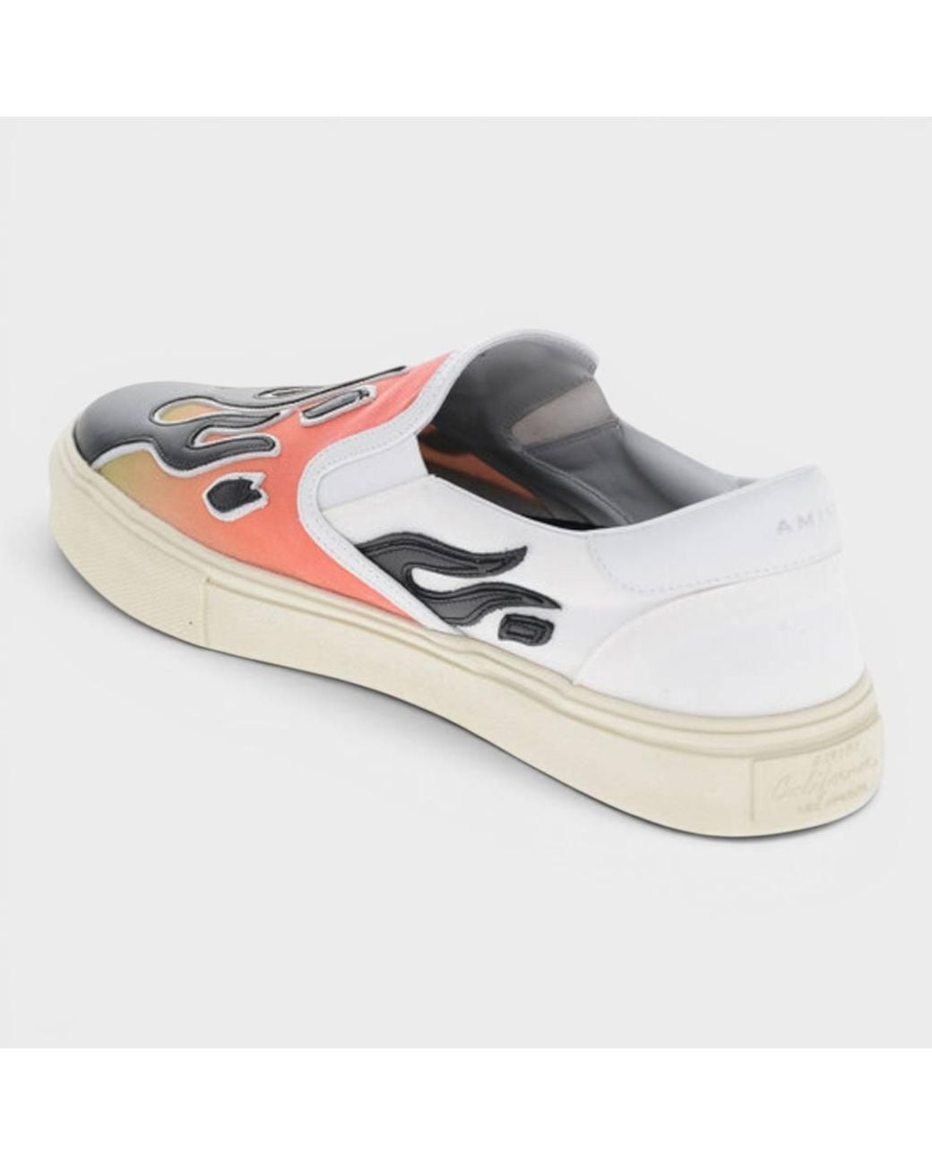 Amiri Multicolor Flame Canvas Slip-On Sneakers for men