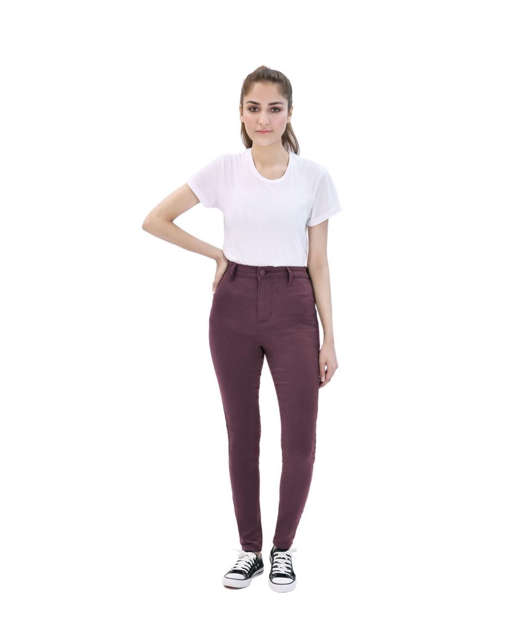 Smart Living Purple Stylish Skinny Fit High Waisted Denim Jeans