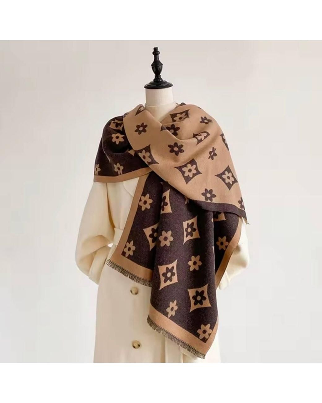 Lemon Daisy Accessories Brown Autumn Winter Scarf Shawl