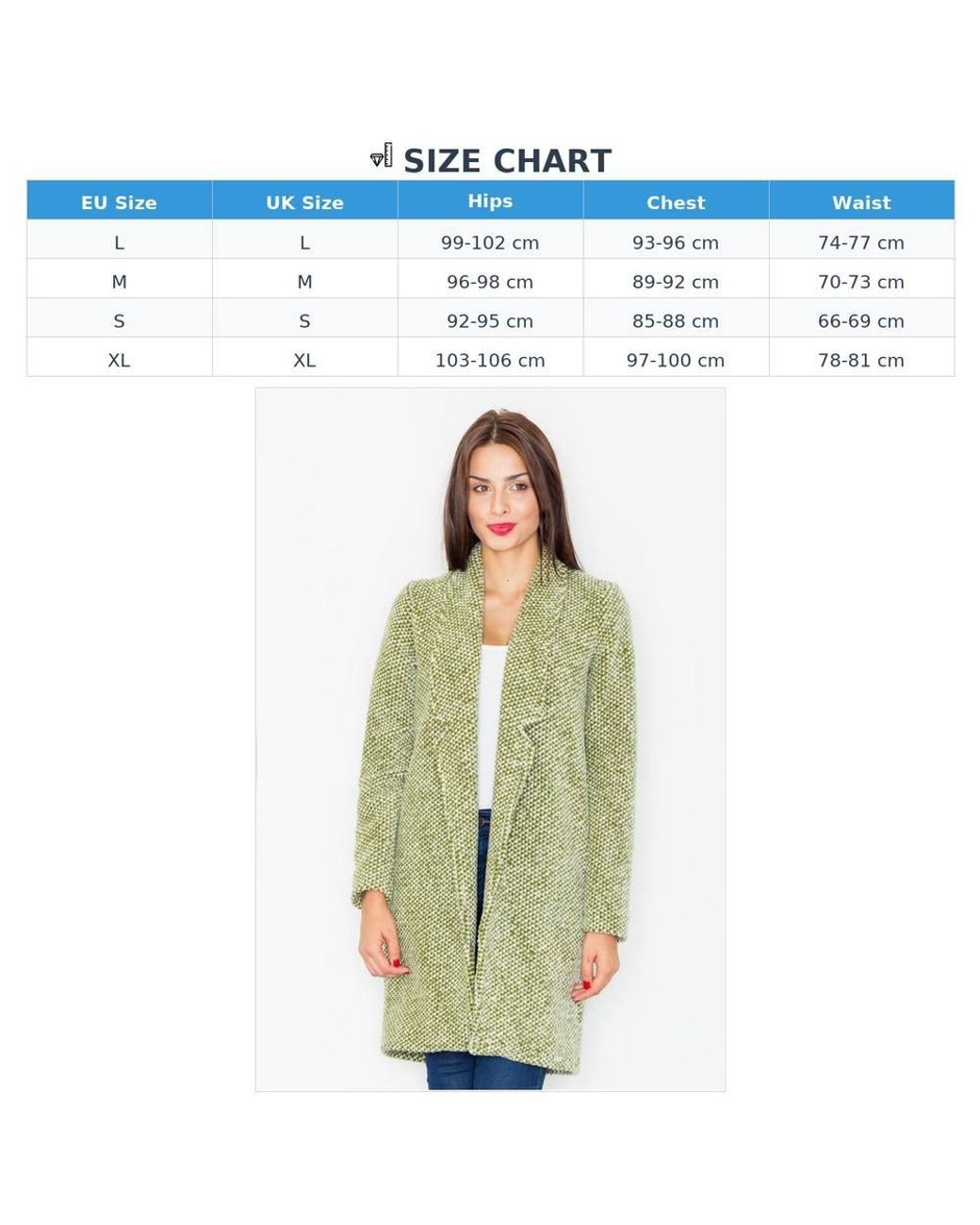 Love Lace Green Wool Classic Padded Coat With Pockets