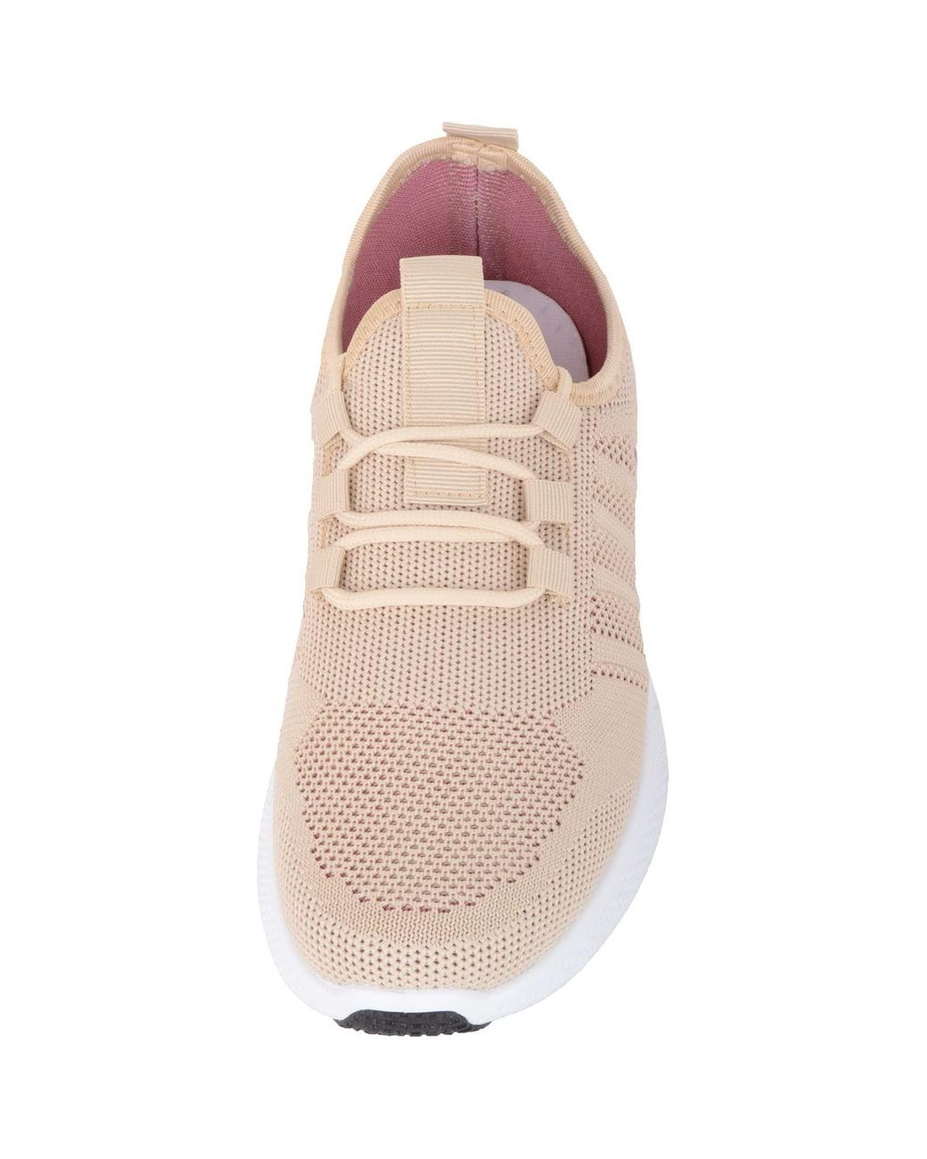 Absolute Footwear White Slip On Lace Up Lightweight Breathable Gym Workout Trainers