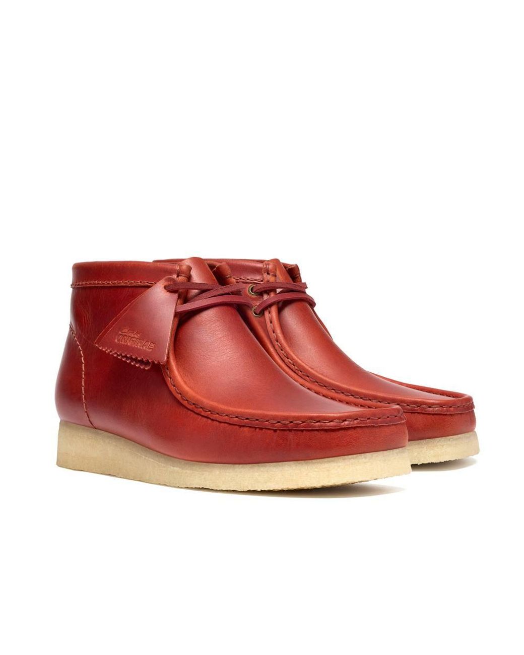 Clarks Red Wallabee Boot Brick Ankle Boots, Wallabee, Lace Up for men
