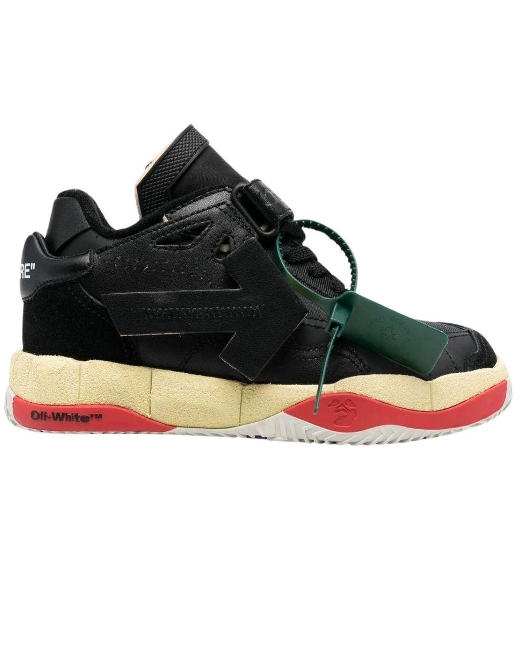 Off-White c/o Virgil Abloh Black Low Top Puzzle Couture Sneakers for men