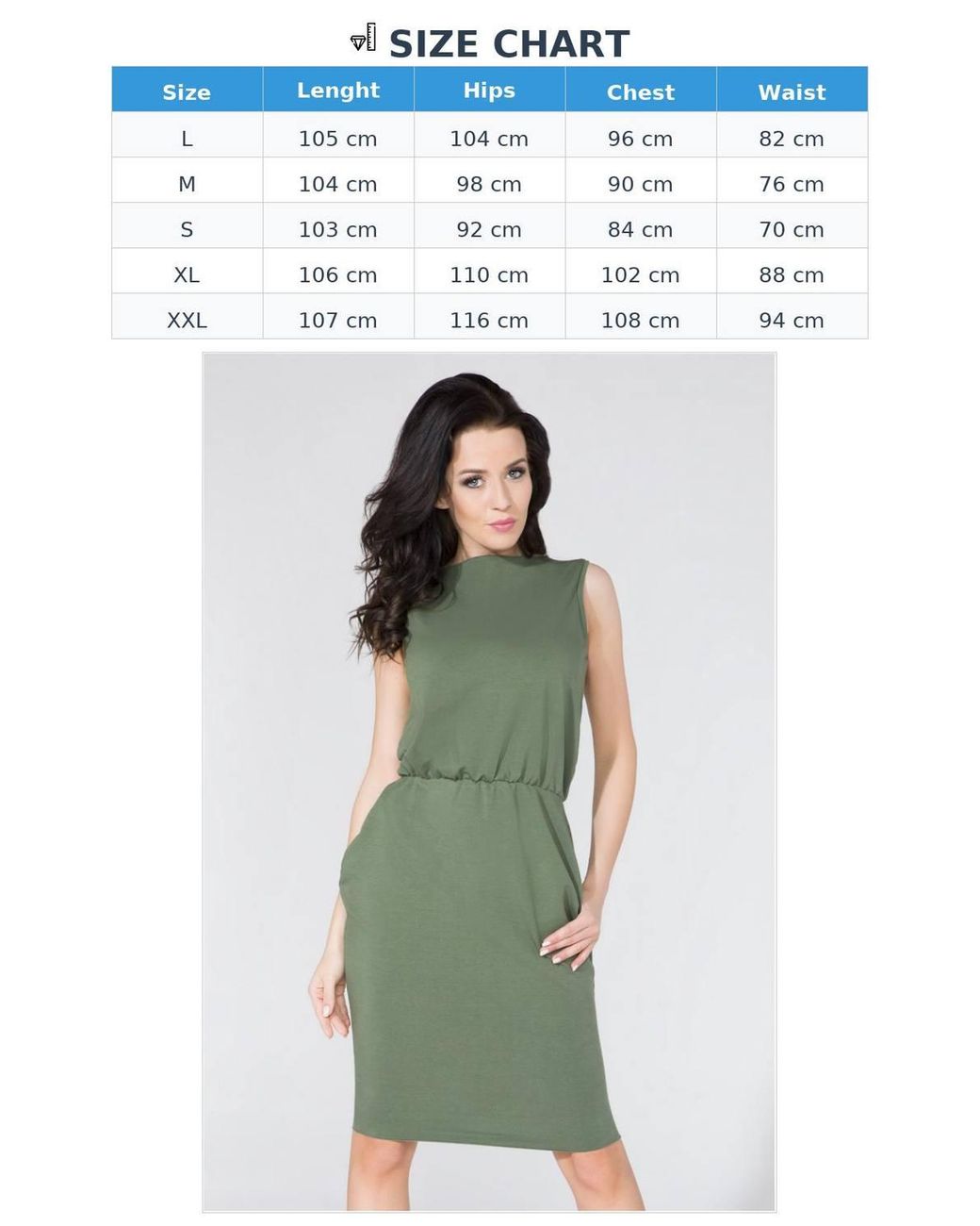 Love Lace Green Knit Shaping Dress With Hip Seam Pockets