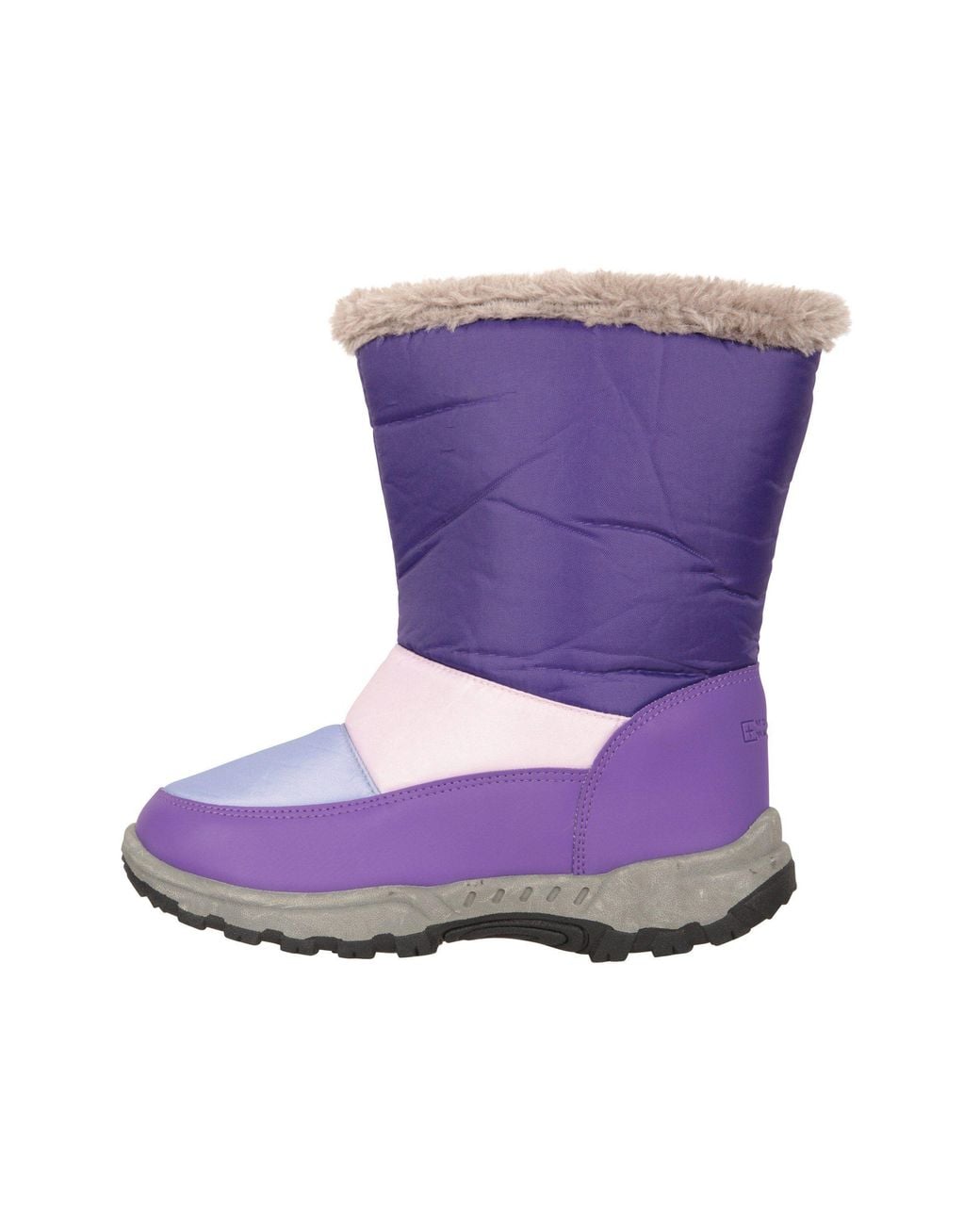 Mountain Warehouse Purple Caribou Fur Trim Snow Boot Warm Snowproof Shoe