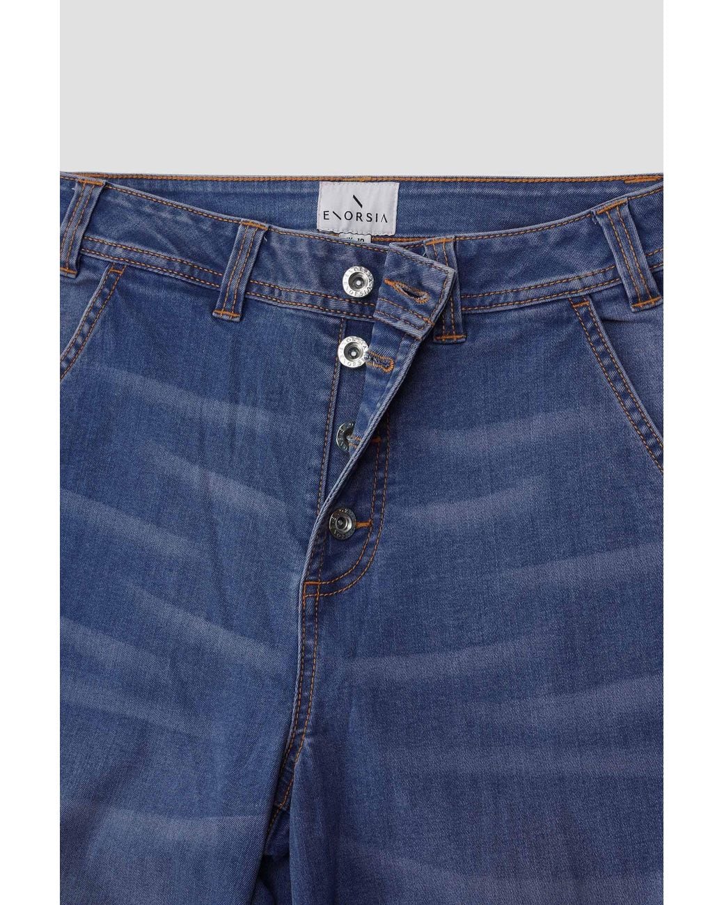 Enorsia Blue Wide Leg Culottes Jeans
