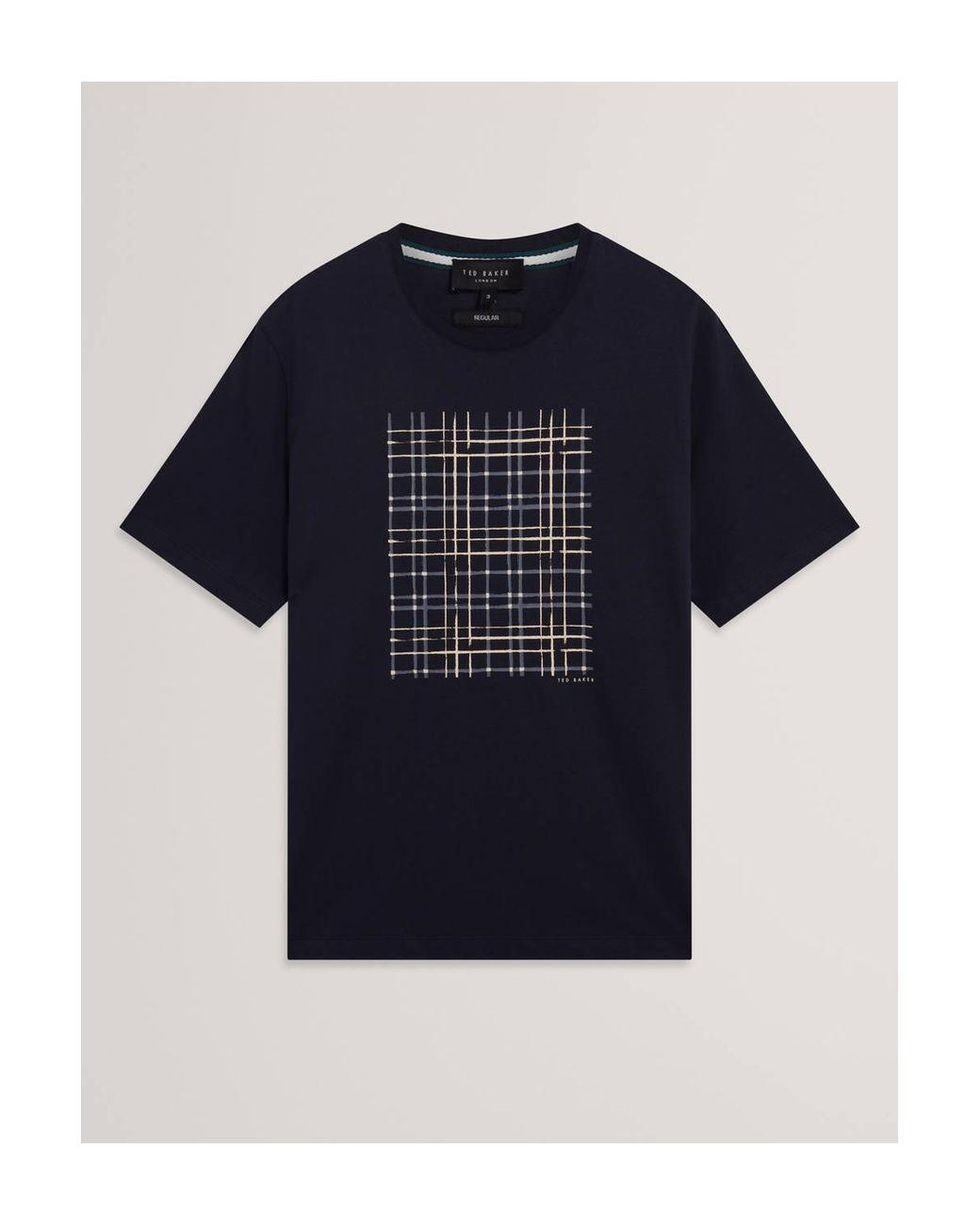 Ted Baker Blue Sionan Box Print T-Shirt for men