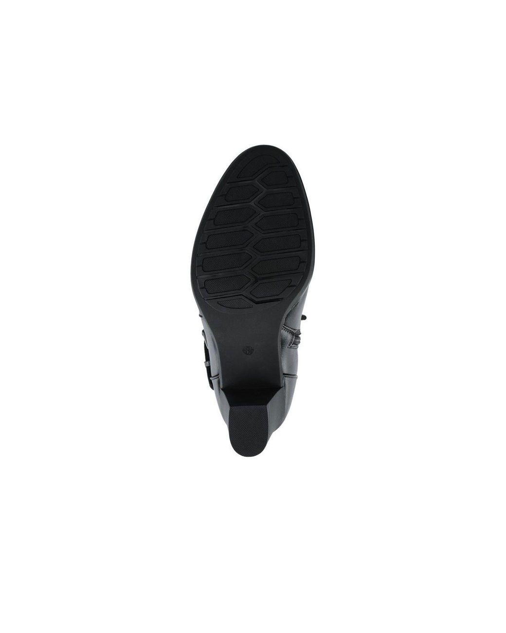 Pavers Black Heeled Calf-Stretch Long Boots