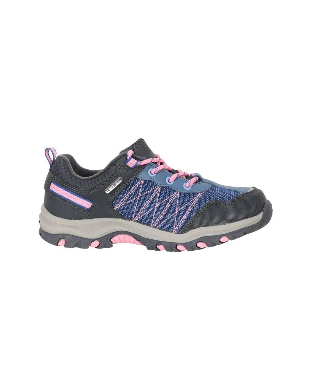Mountain Warehouse Blue 'Stampede' Waterproof Everyday Suede & Mesh Upper Walking Shoes