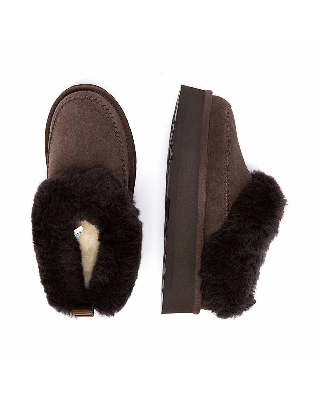 EverAu Australia Brown Sheepskin Wool Pulvara Slippers With Eva Sole