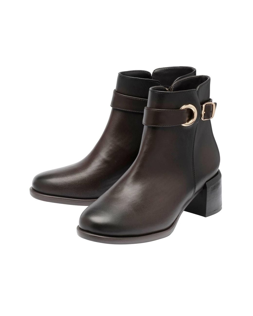Lotus Black 'Drummond' Zip-Up Ankle Boots