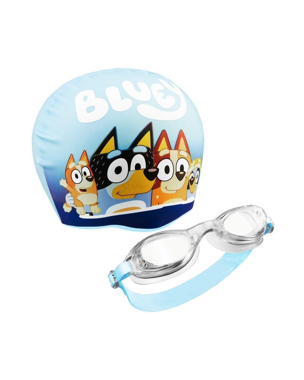 Bluey Blue Swimming Cap & Goggles for men