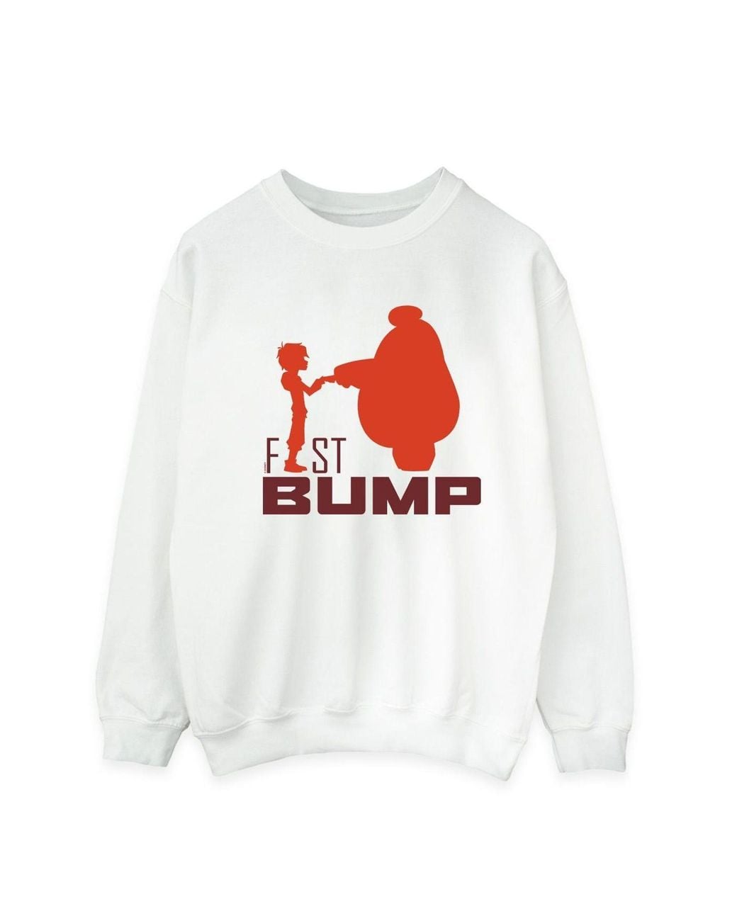 Disney White Big Hero 6 Baymax Fist Bump Cutout Sweatshirt for men