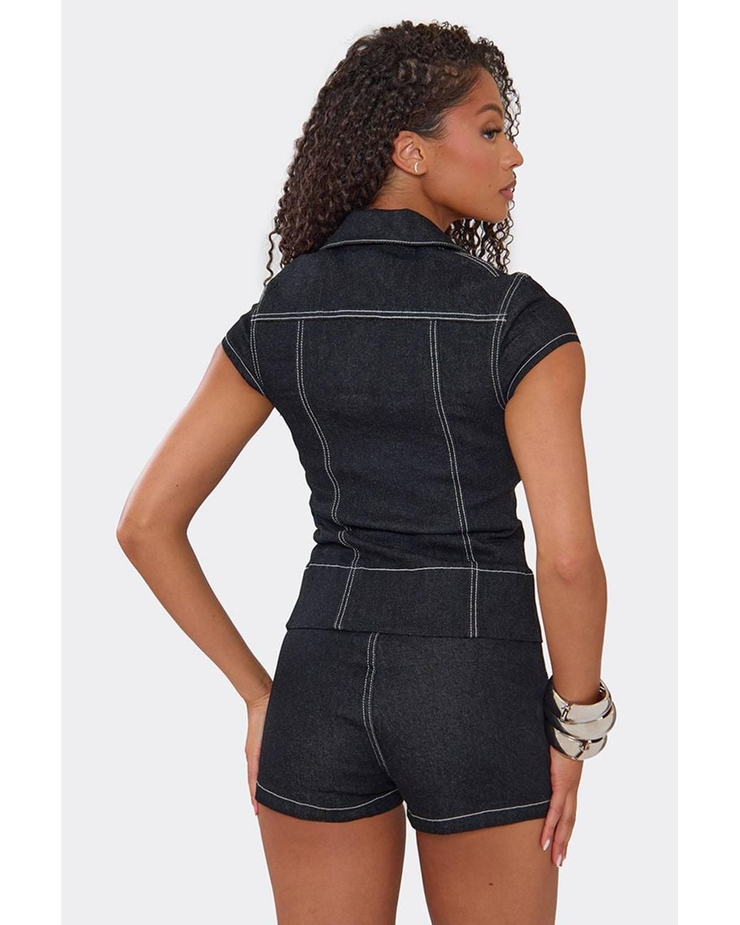 EGO Blue Denim Low Rise Mini Shorts