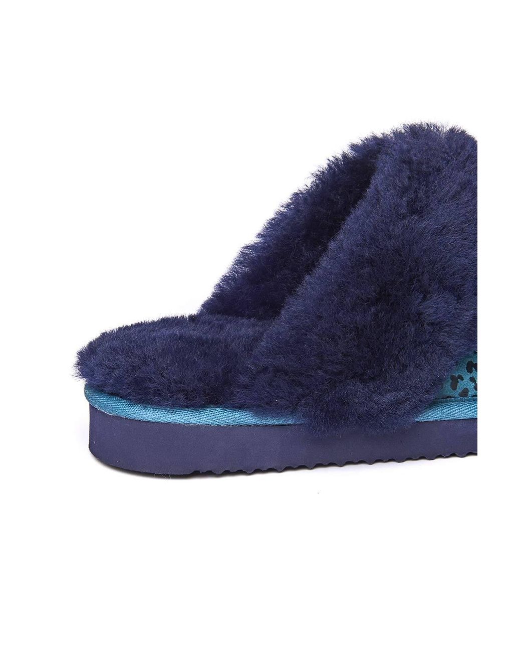Moshulu Blue 'Tiree' Sheepskin Mule Slippers