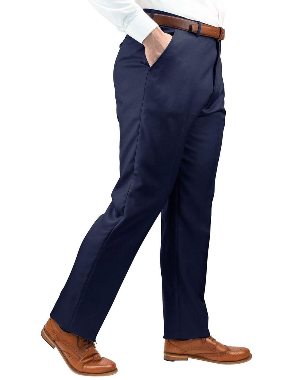 Chums Blue High-Rise Poly Twill Trousers With Stretch Waist for men