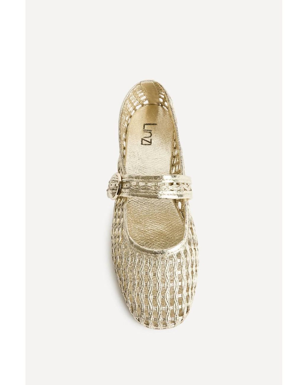 Linzi White Venice Mesh Mary Jane Pumps