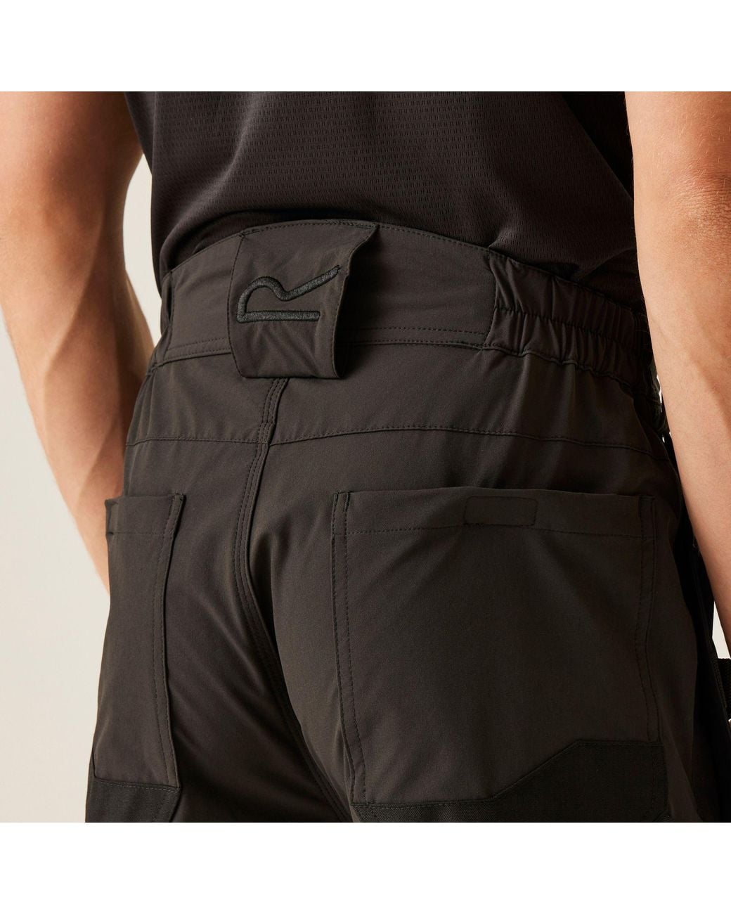 Regatta Black Hi-Vis X-Pro Stretch Holster Work Trousers for men