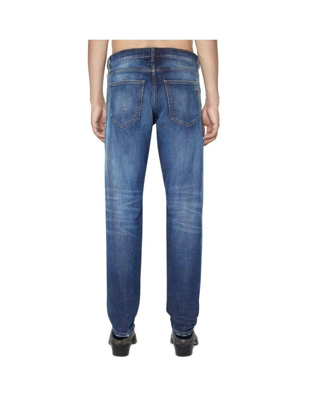 DIESEL Blue D-Strukt Distressed Jeans for men