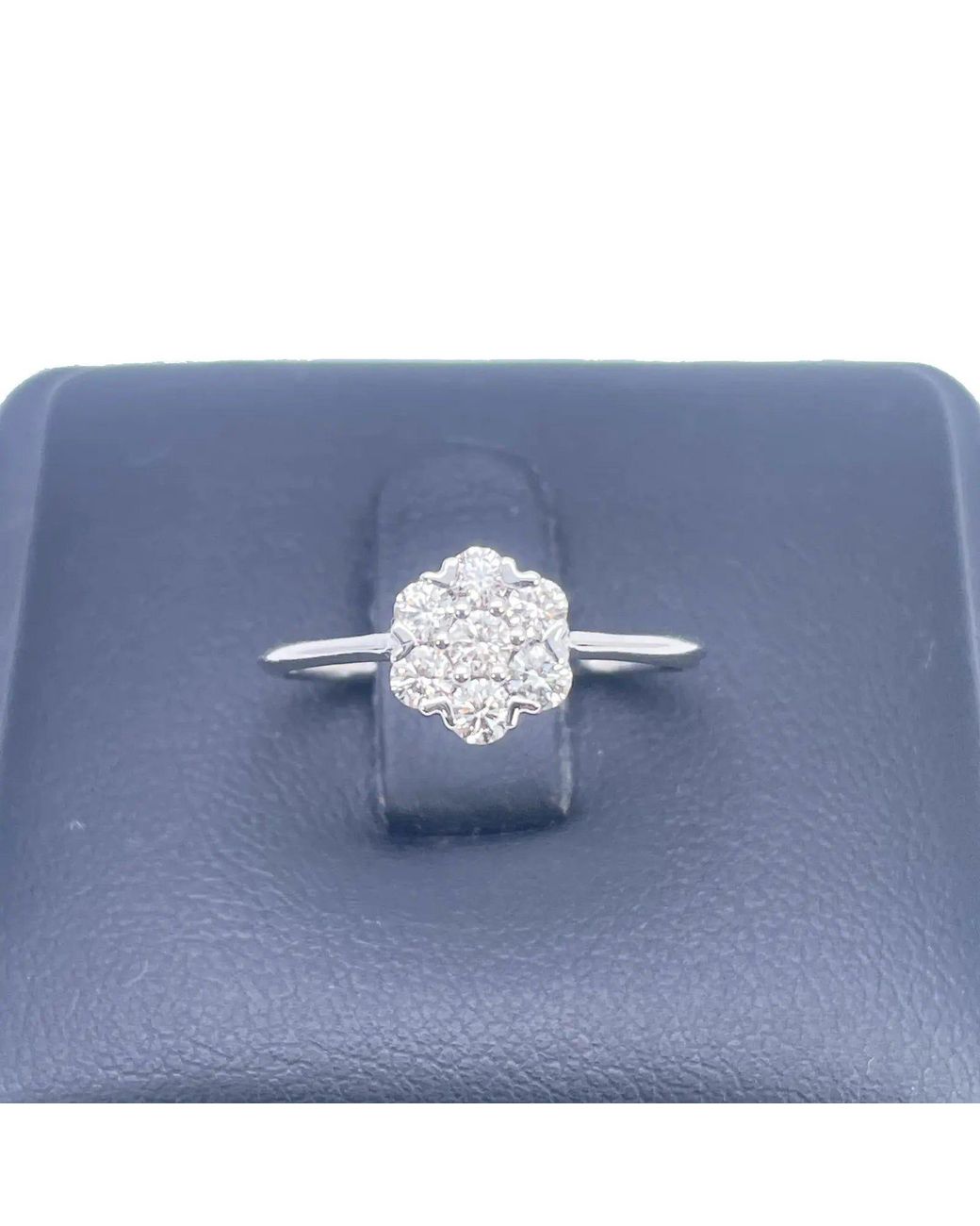 Raina Jewels White 18Ct Elegant Floral Diamond Ring 0.39Ct