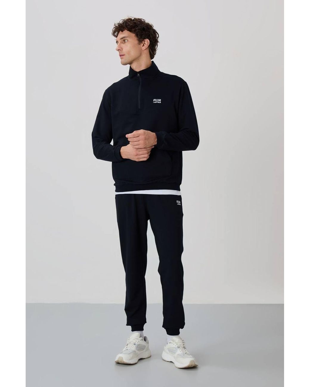 TOMMY LIFE Blue Zip-Front Sweatshirt & Pants Set for men