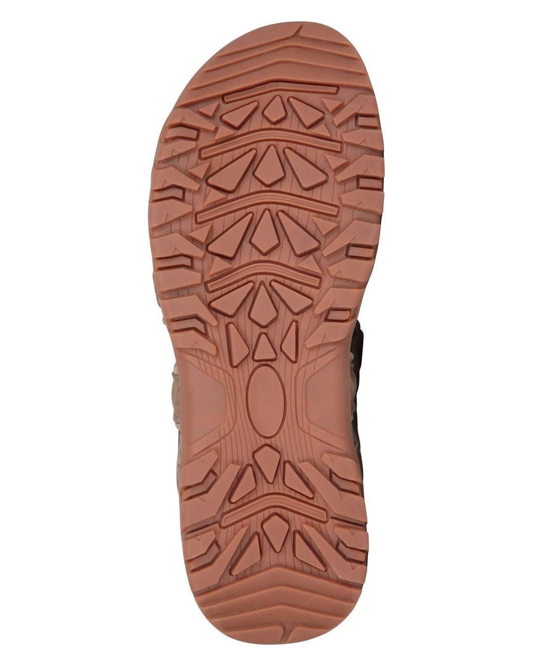 Mountain Warehouse Brown 'Rock Pool' Suede Neoprene Lined Adjustable Summer Walking Sandals for men