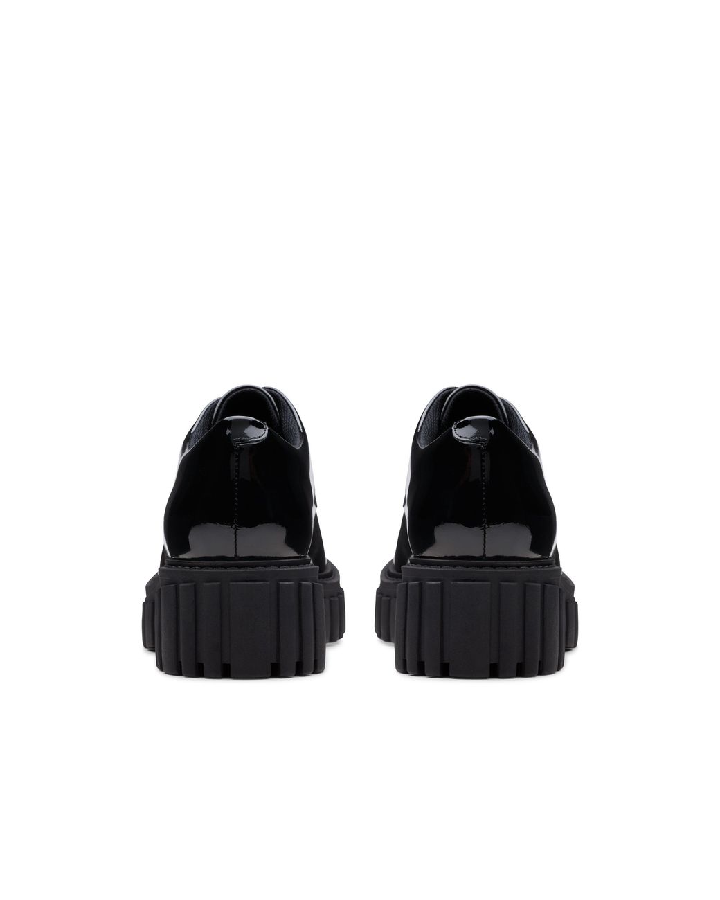 Clarks Black Page Walk Patent Derby Shoes
