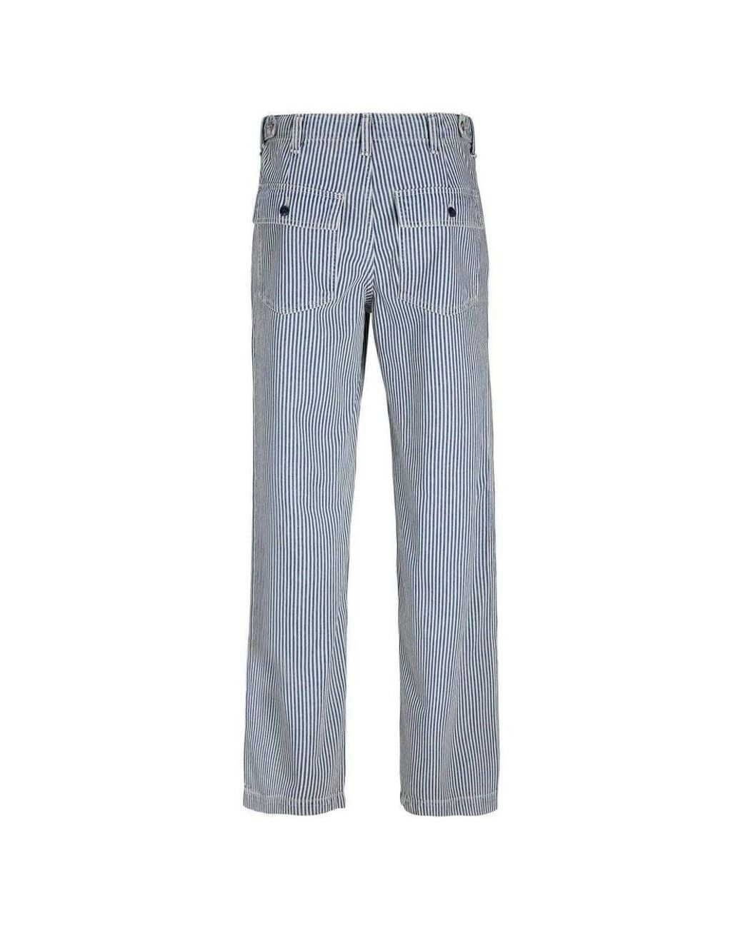 Jack & Jones Blue Striped Loose Fit Jeans for men
