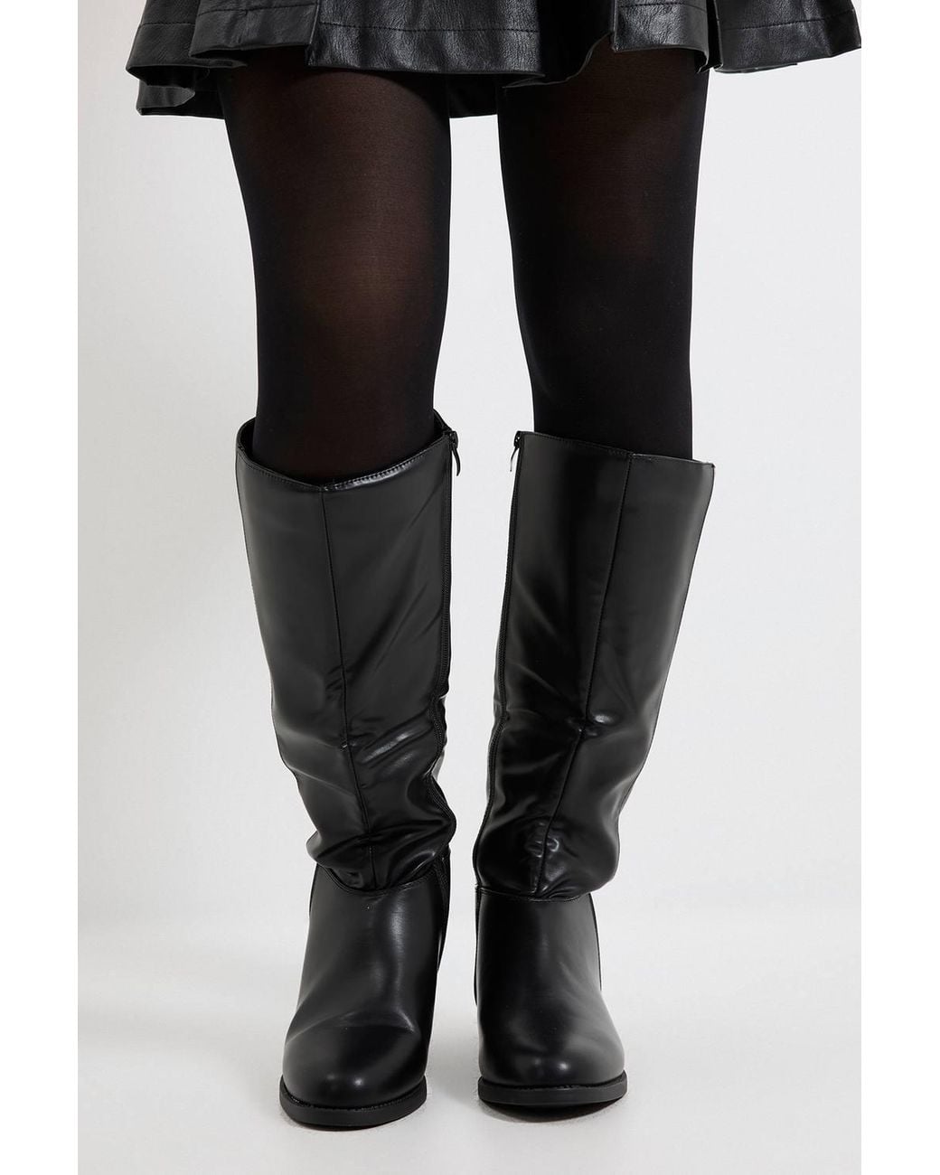 Dorothy Perkins Black Karla Knee High Flat Boots
