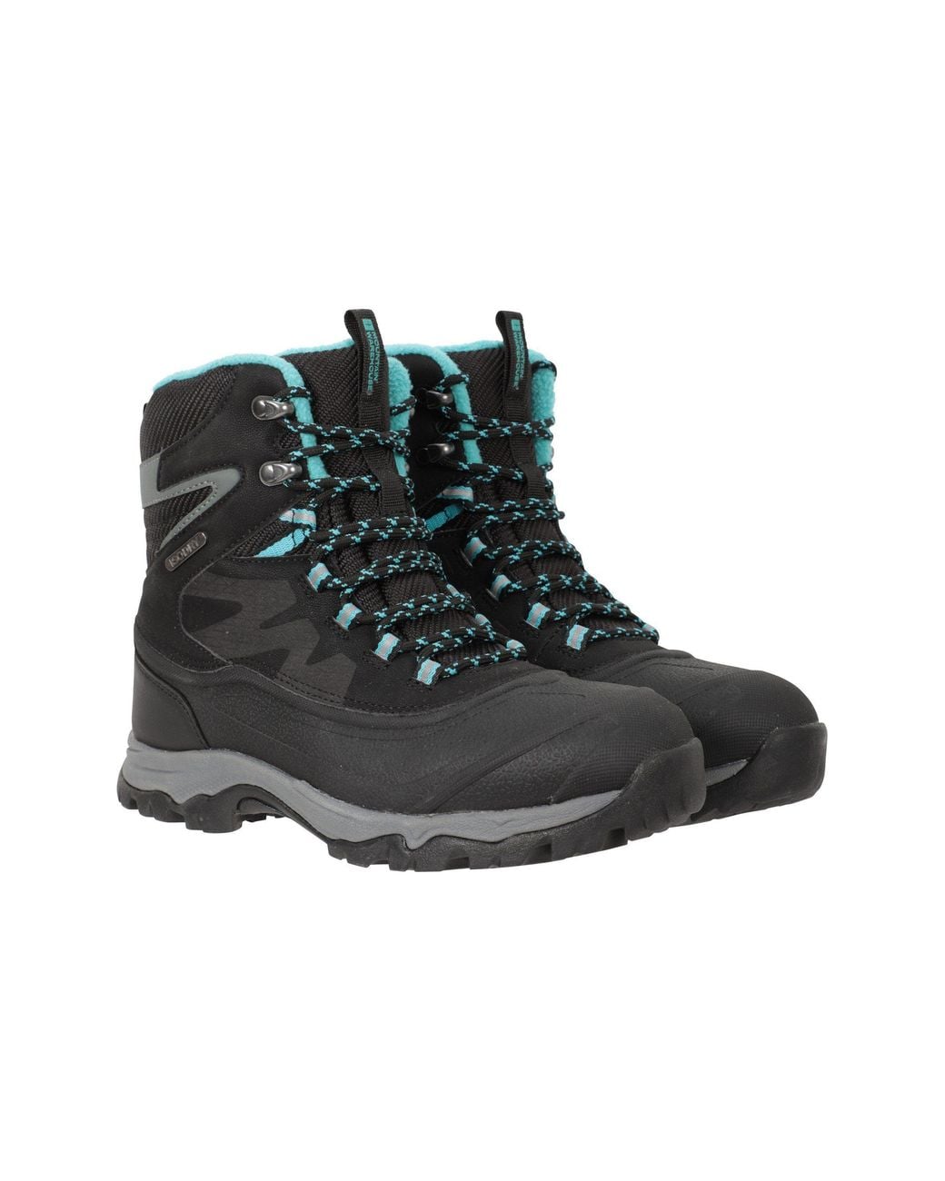 Mountain Warehouse Black 'Piste Basher' Waterproof Non Slip Grip Warm Lace Up Winter Snow Boots