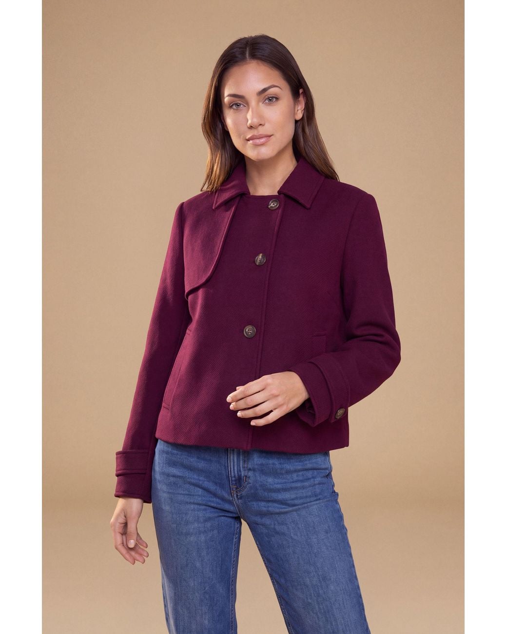Dorothy Perkins Blue Petite Short Trench Coat