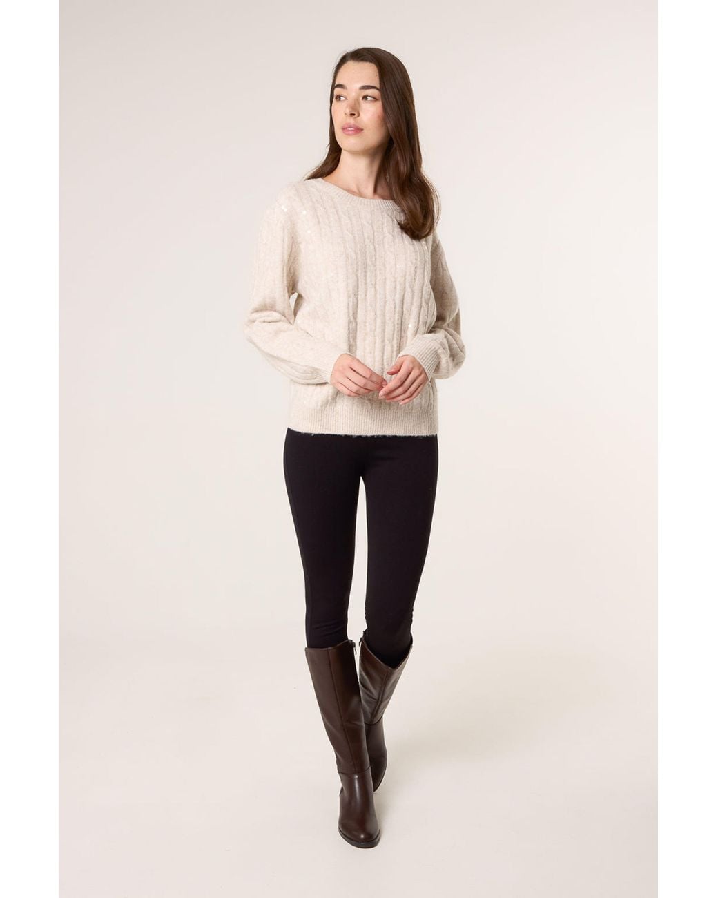 Blue Vanilla Natural Long Sleeve Round Neck Jumper