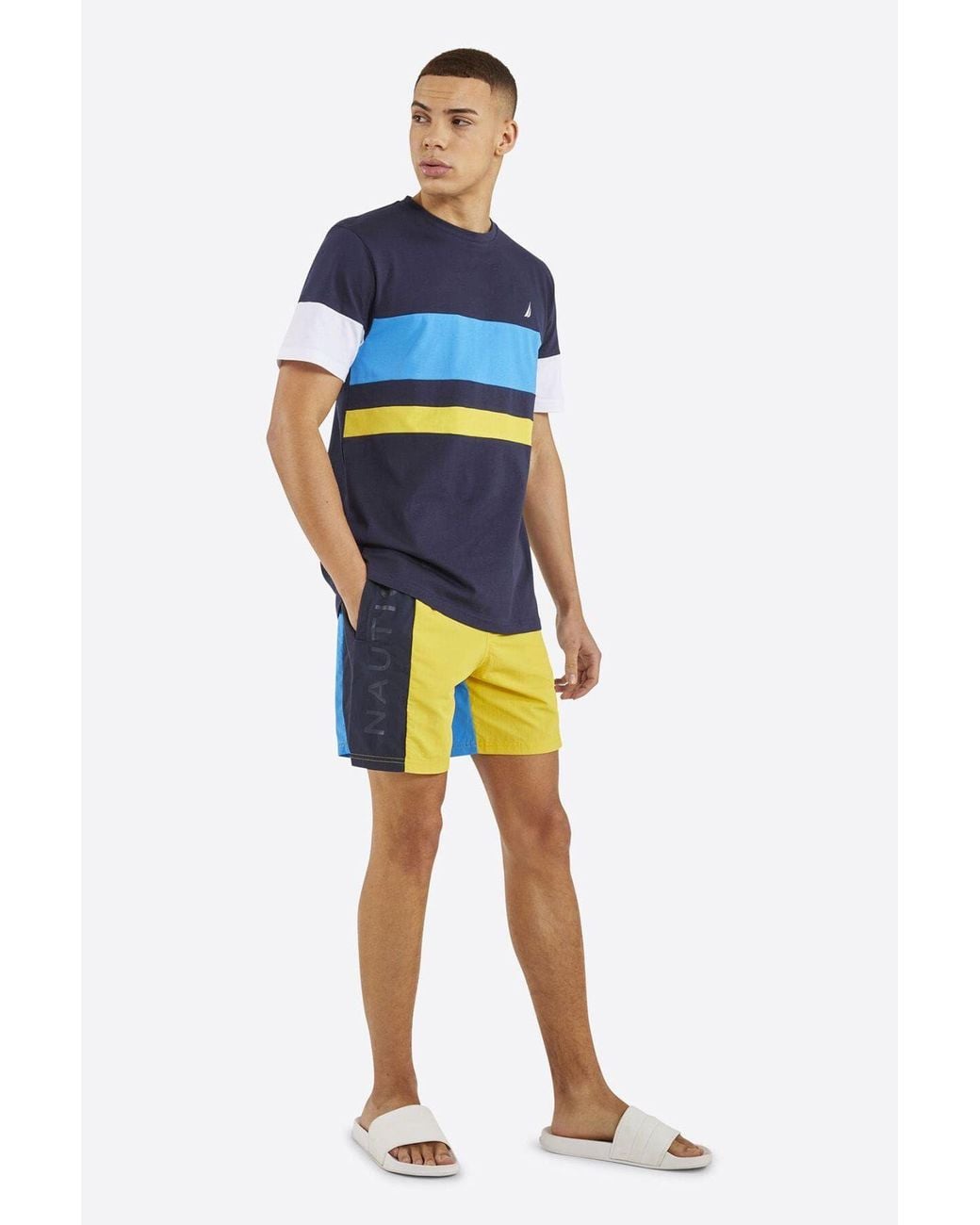 Nautica Blue 'Benson' 6" Swim Short for men