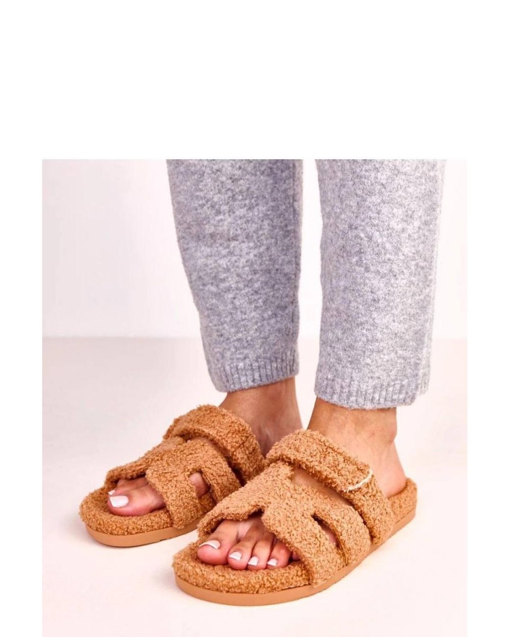 Love Lace Pink Open Front Faux Fur Slippers With Soft Cozy Lining Lightweight
