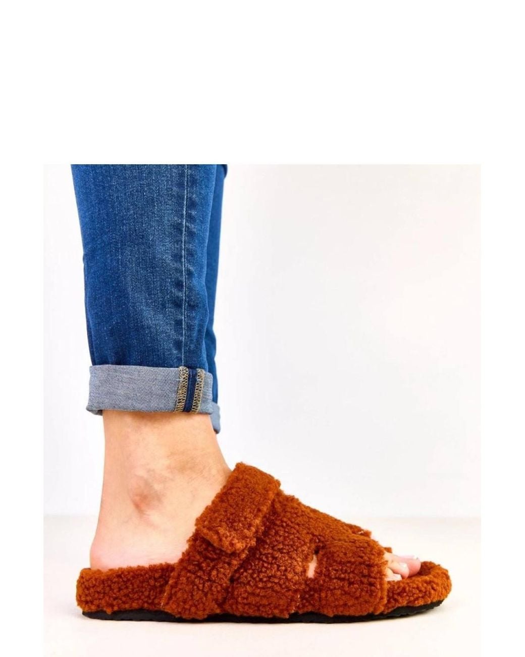Love Lace Blue Felissa Open Front Furry Slippers For Cozy Home Comfort