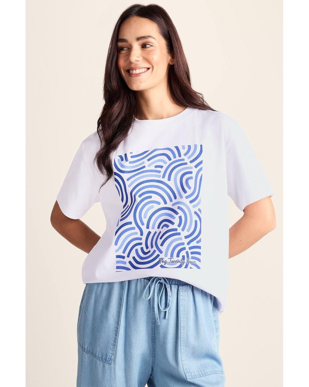 TOG24 Blue 'Wave' Premium Supersoft T-Shirt