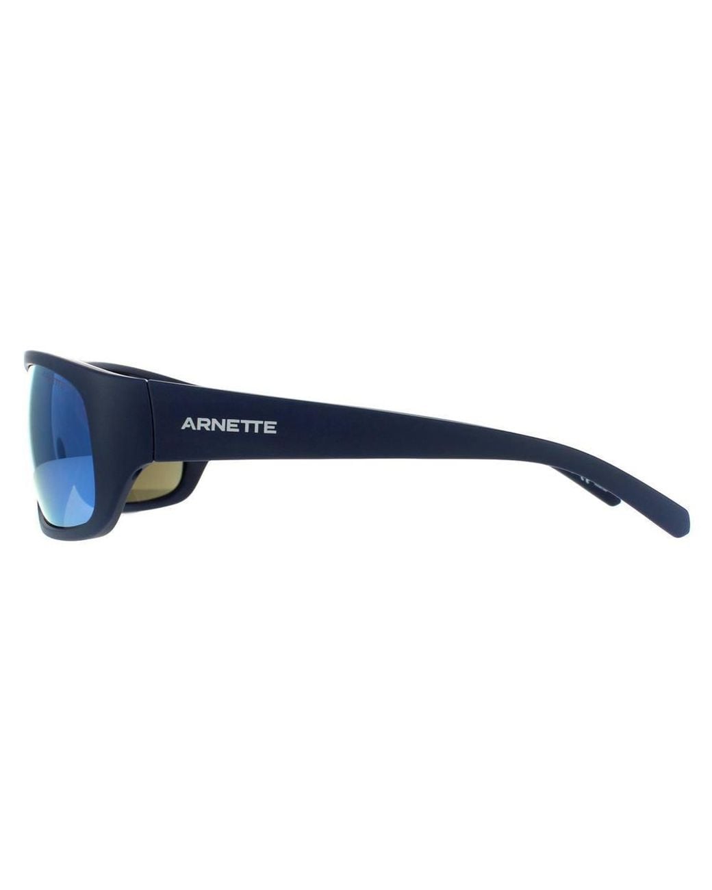 Arnette Blue Rectangle Matte Dark Mirror Water Sunglasses for men