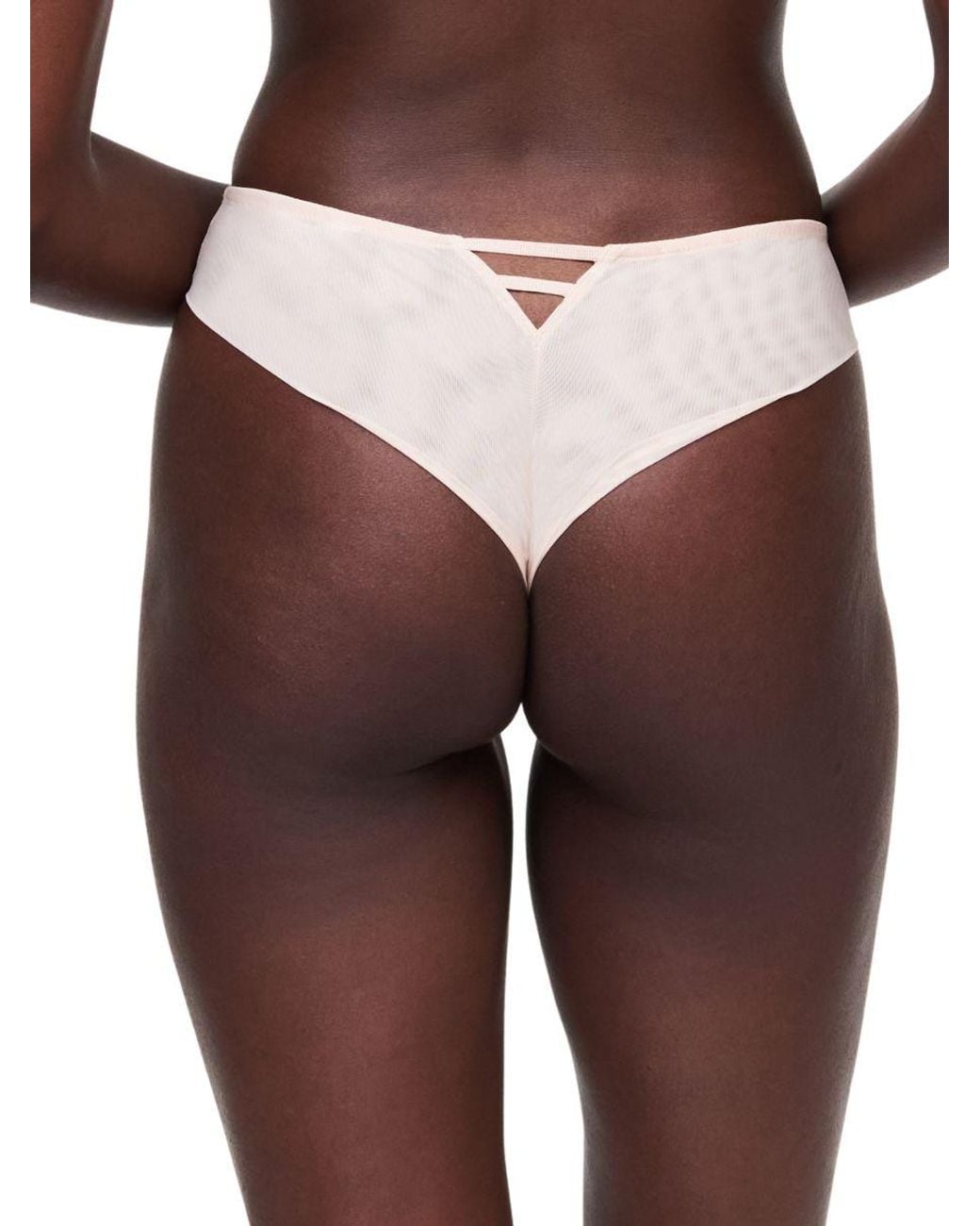 Chantelle Red Midnight Flowers Tanga