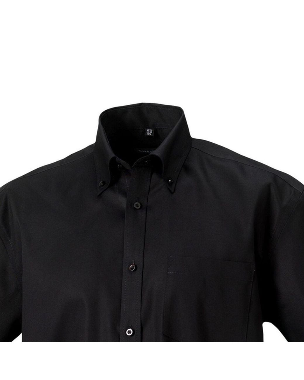 Russell Collection Black Ultimate Non-Iron Short-Sleeved Shirt for men