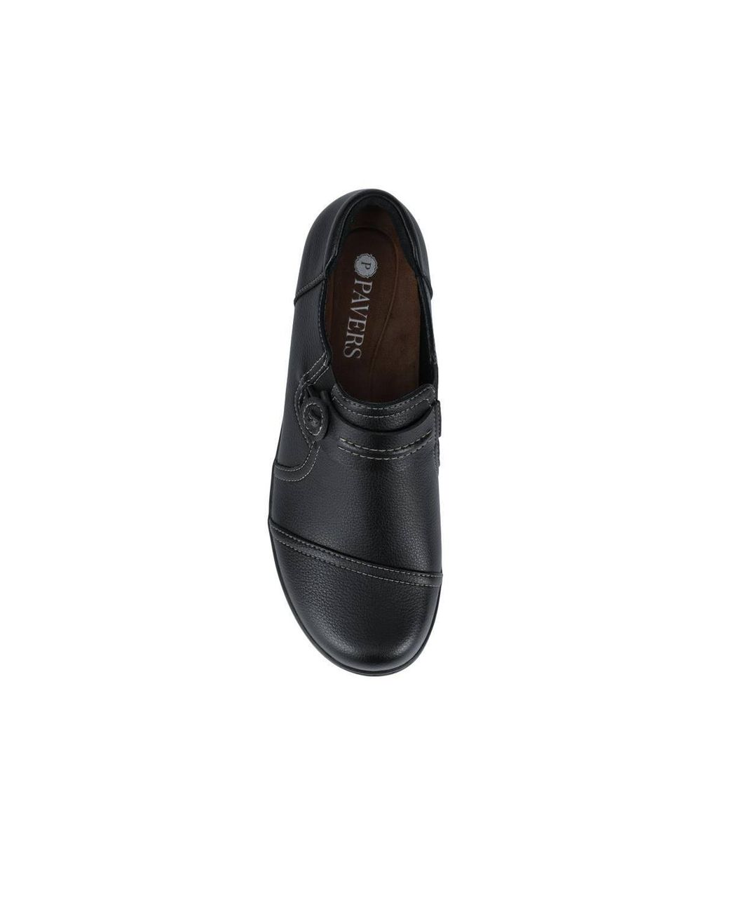Pavers Black Smart Elasticated Slip-On Shoes