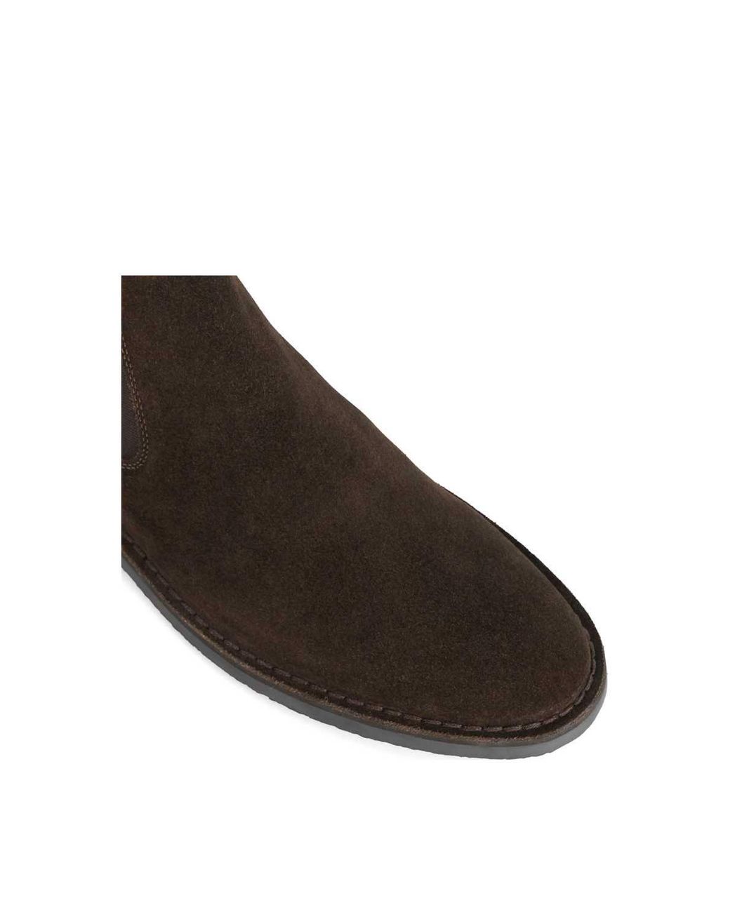 Dune Brown 'Cashy' Suede Chelsea Boots for men