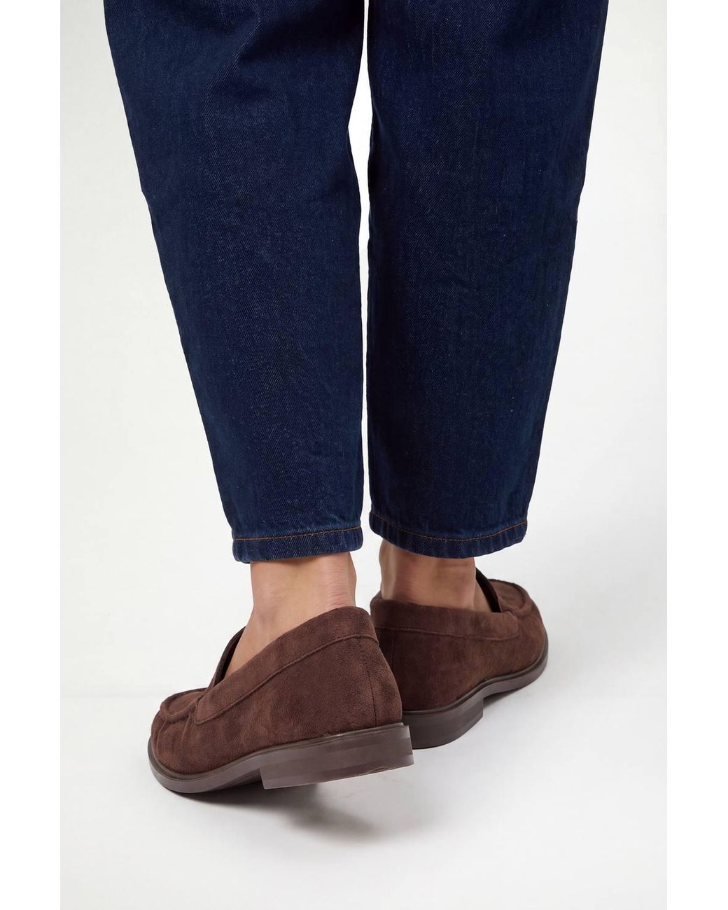 Wallis Blue Clara Faux Suede Loafers