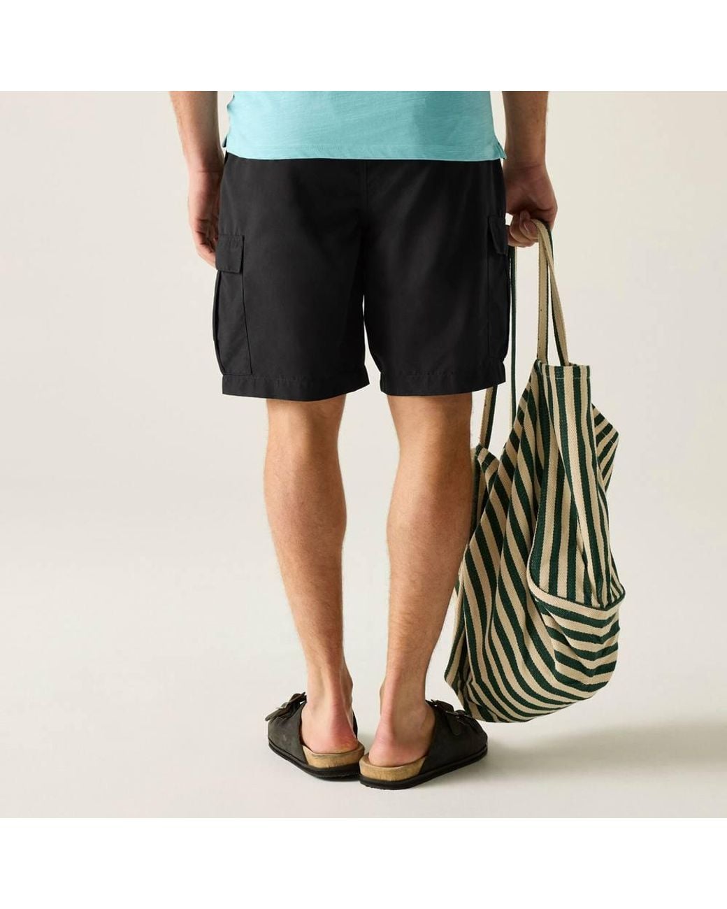 Regatta Black Blanmont Cargo Swim Shorts for men